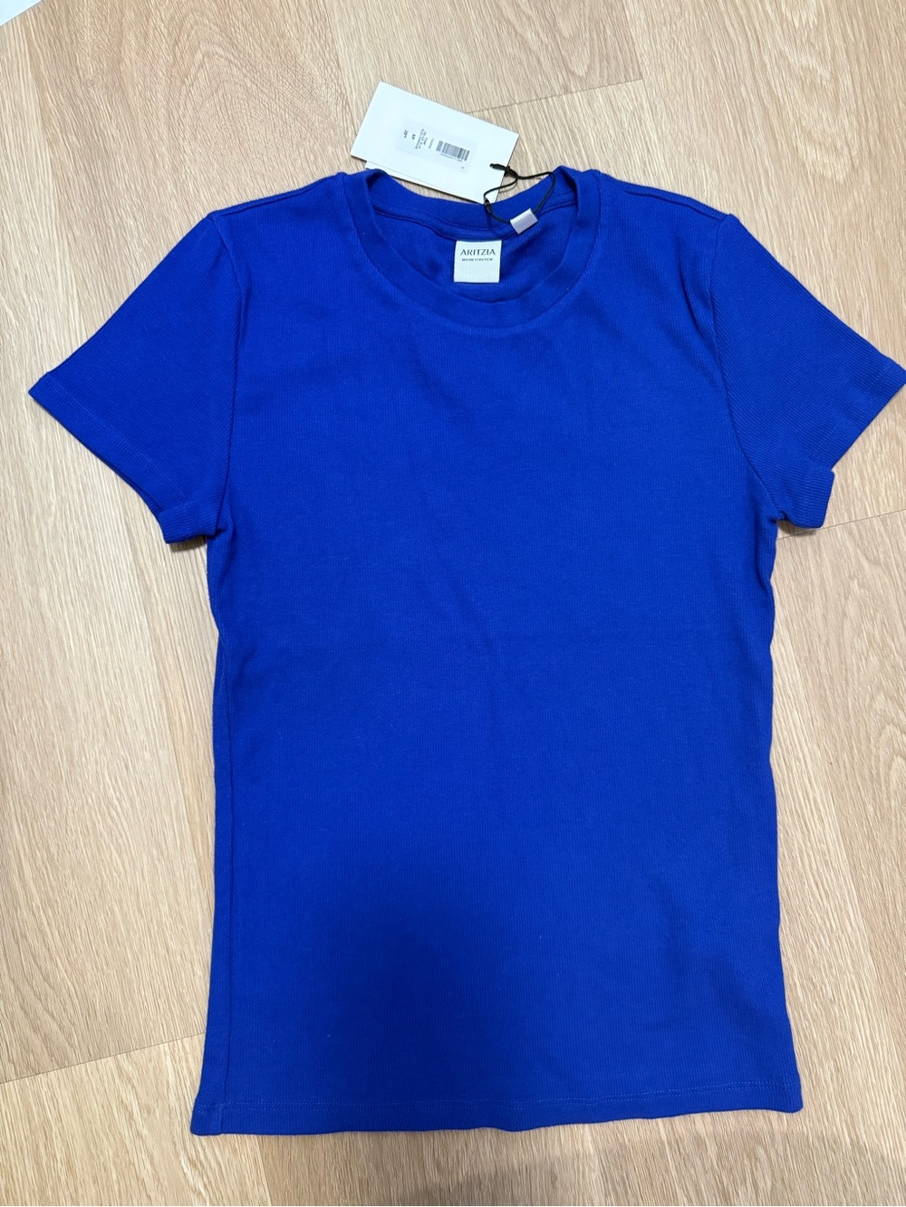 Aritzia Cobalt Blue Short Sleeve Homestretch Tee